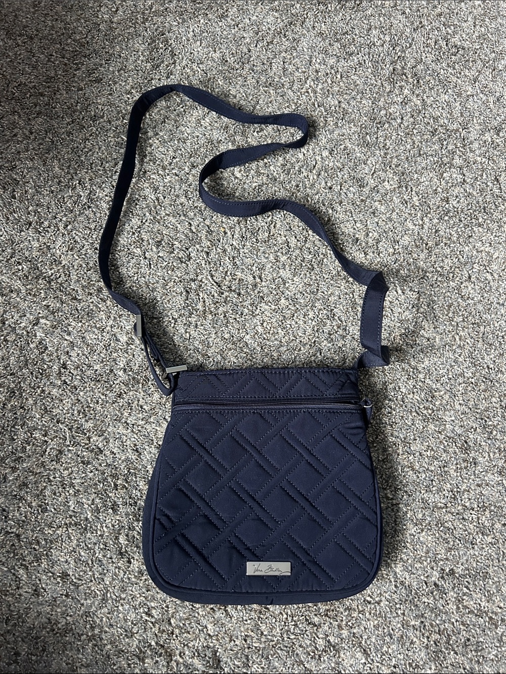Vera Bradley Navy Quilted Crossbody Shoulder Bag